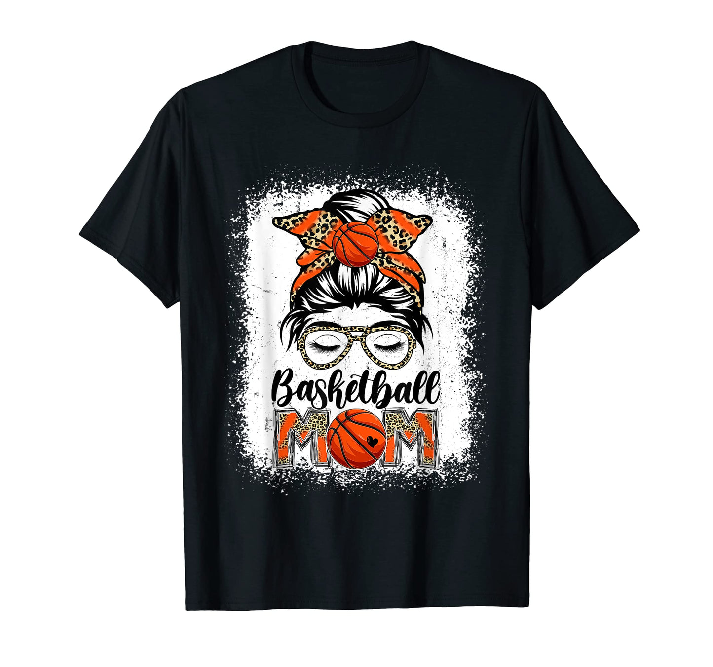 Basketball Mom Game Day Messy Bun T-Shirt - Minimalist Print Men Women - T-Shirt, Sweatshirt, Hoodie