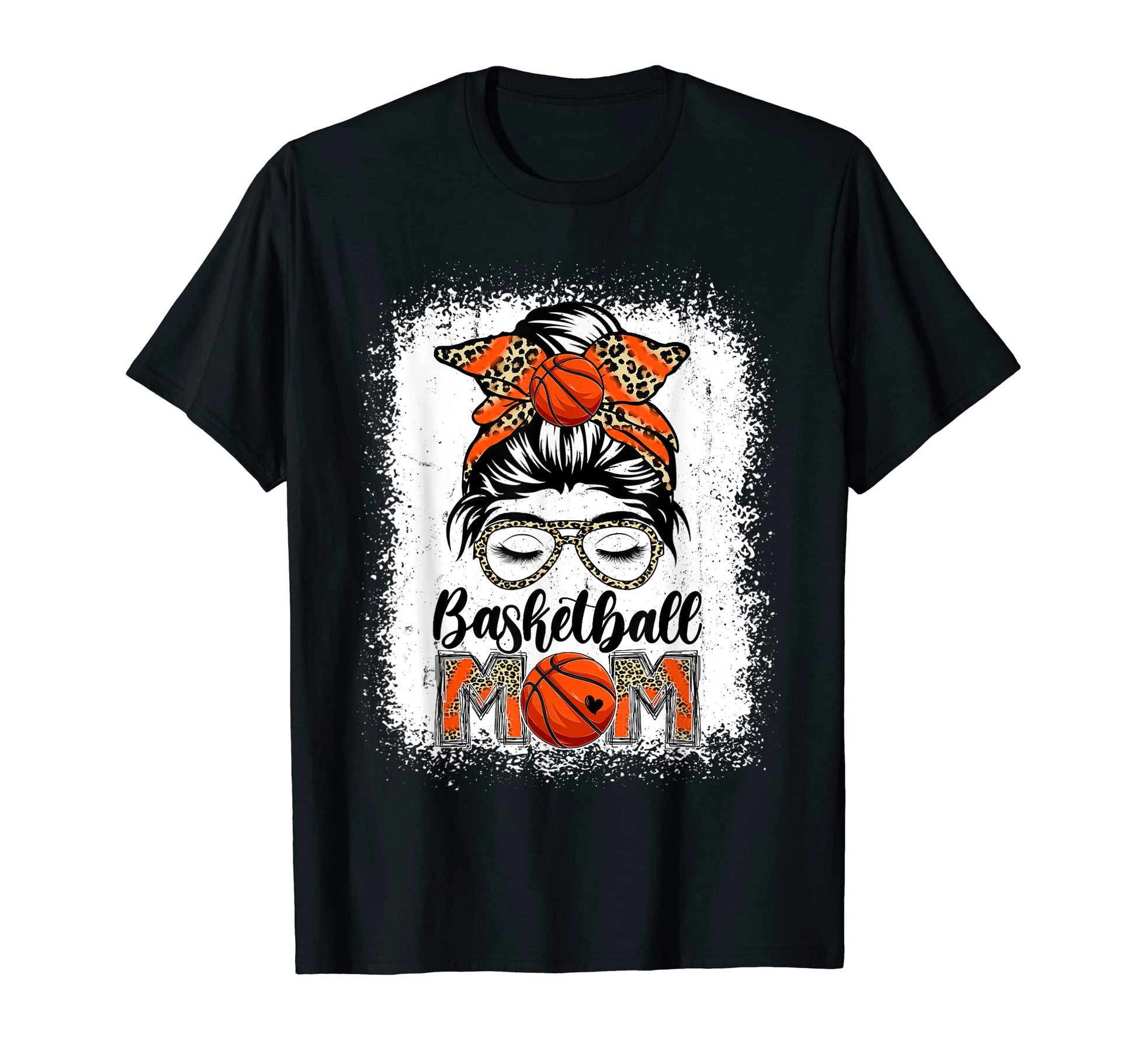 Basketball Mom Game Day Messy Bun T-Shirt - Minimalist Print Men Women - T-Shirt, Sweatshirt, Hoodie