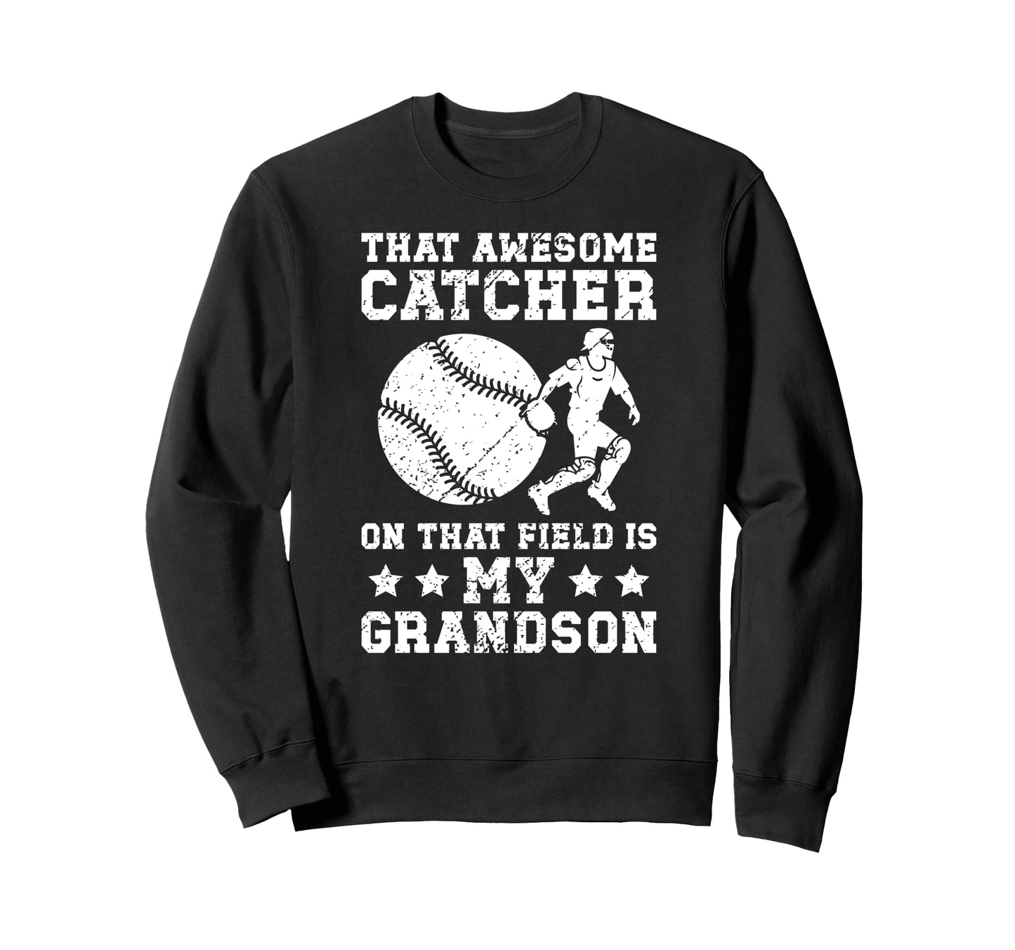 Baseball Catcher Grandma Proud Sweatshirt - Minimalist Print Unisex - T-Shirt, Sweatshirt, Hoodie