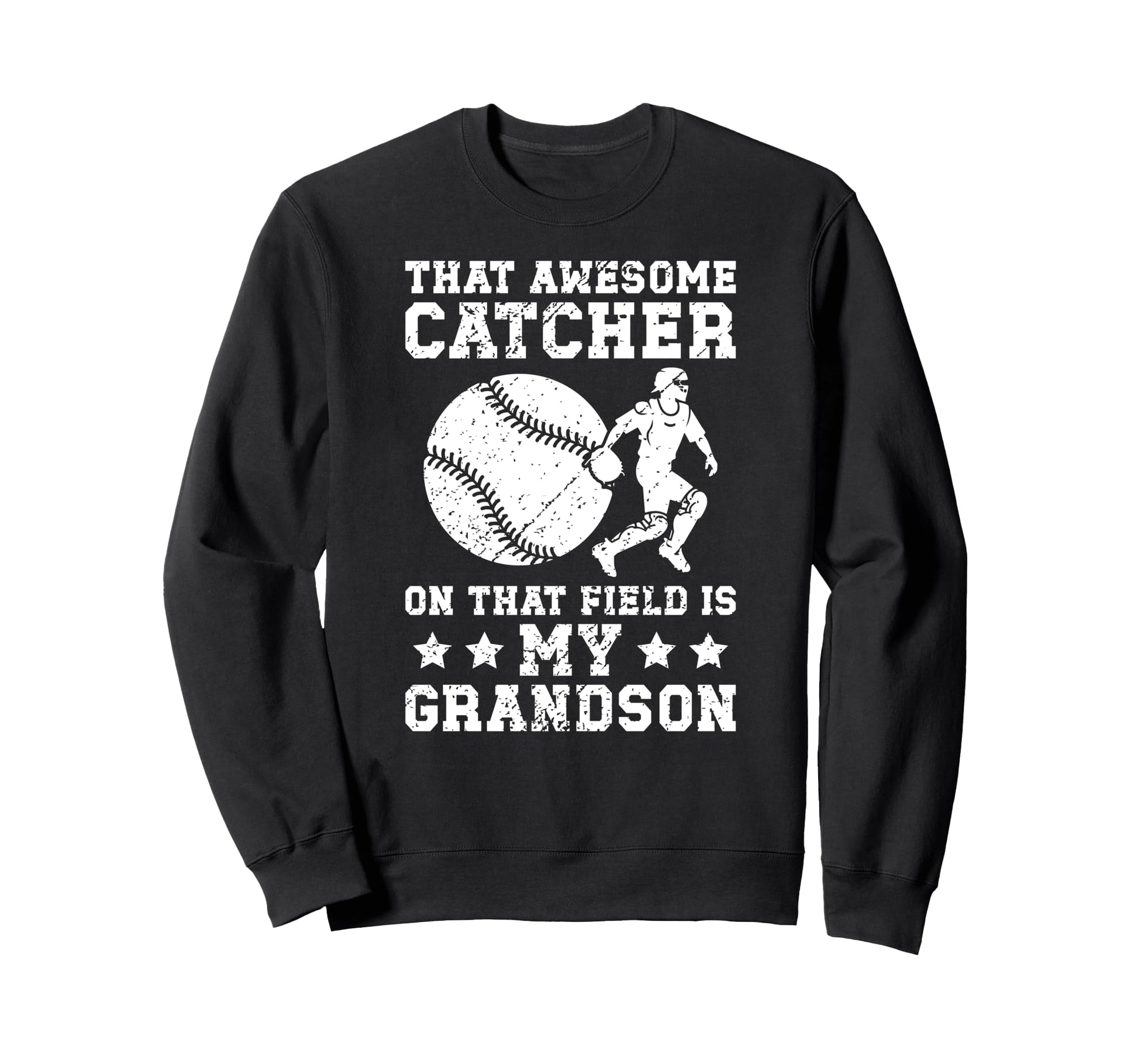 Baseball Catcher Grandma Proud Sweatshirt - Minimalist Print Unisex - T-Shirt, Sweatshirt, Hoodie