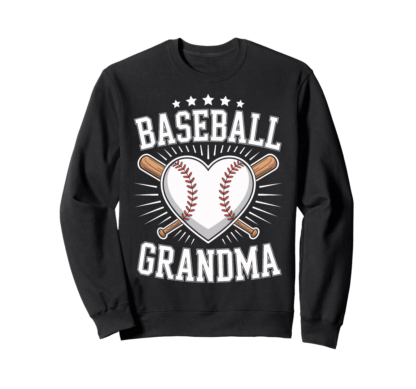 Proud Baseball Grandma Grandmas Sweatshirt - Graphic Print Men Women - T-Shirt, Sweatshirt, Hoodie