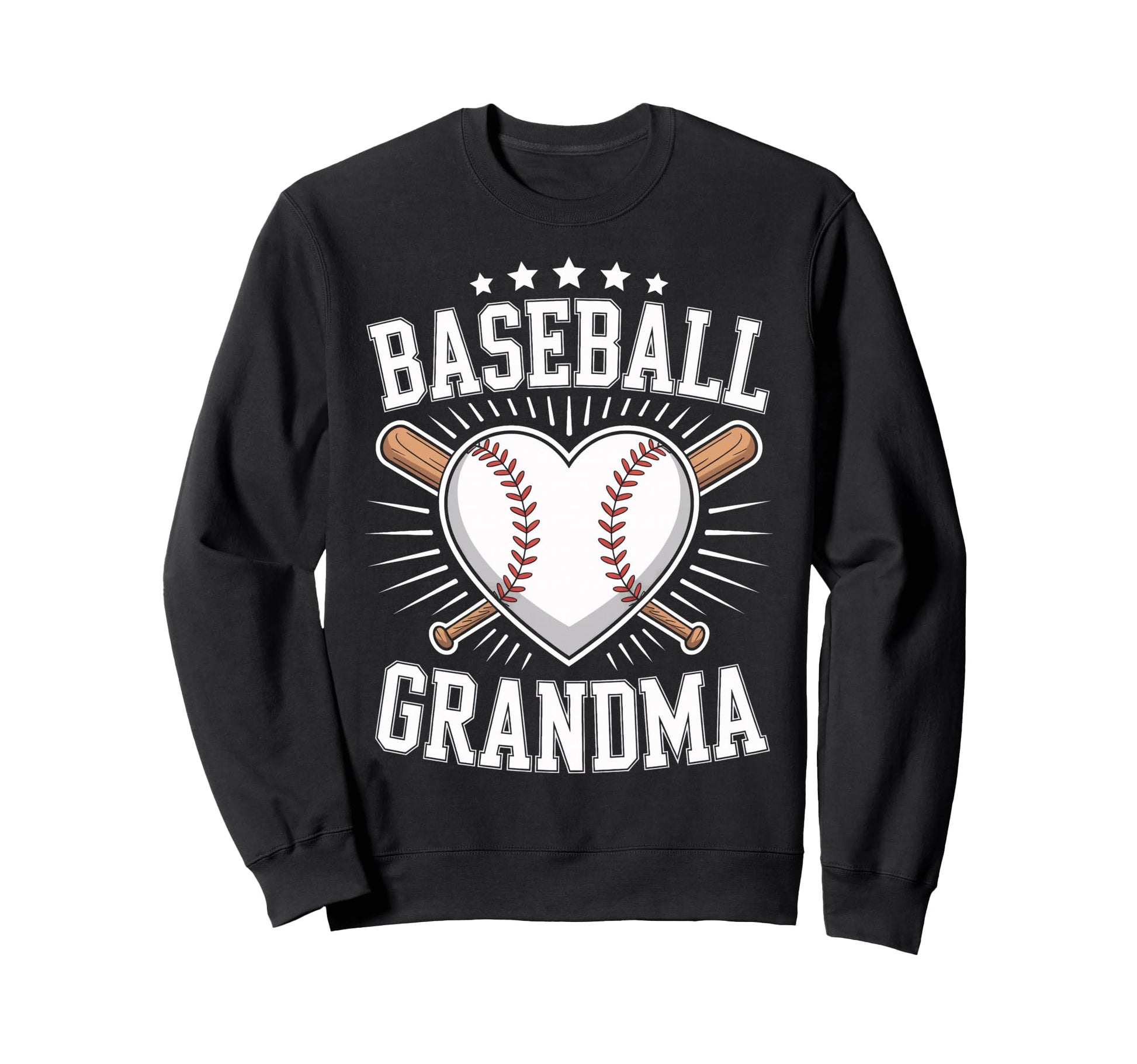Proud Baseball Grandma Grandmas Sweatshirt - Graphic Print Men Women - T-Shirt, Sweatshirt, Hoodie