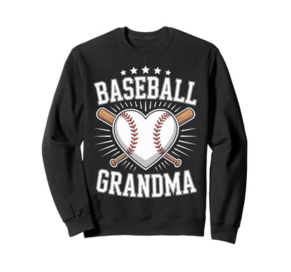 Proud Baseball Grandma Grandmas Sweatshirt - Graphic Print Men Women - T-Shirt, Sweatshirt, Hoodie