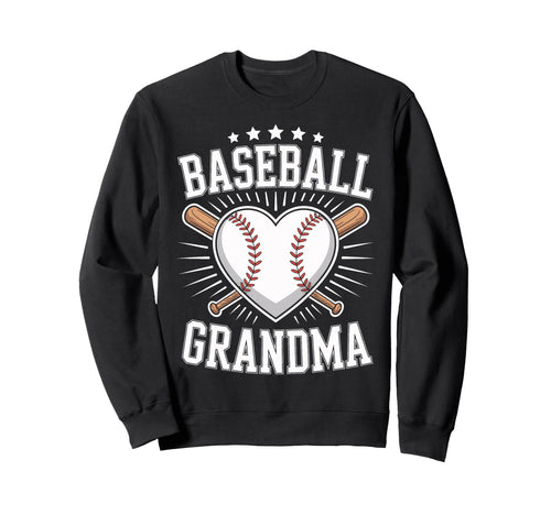Proud Baseball Grandma Grandmas Sweatshirt - Graphic Print Men Women - T-Shirt, Sweatshirt, Hoodie