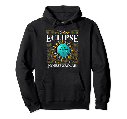 Total Solar Eclipse Jonesboro Ar 2024 Hoodie - Casual Everyday Wear Unisex - T-Shirt, Sweatshirt, Hoodie