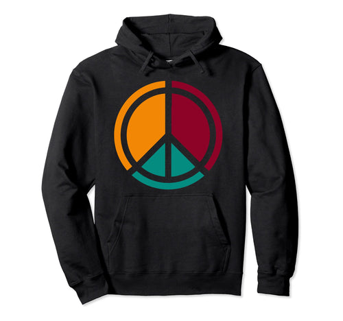 Peace 60S 70S Colorful Spread Love Hoodie - Fun Novelty Design Men Women - T-Shirt, Sweatshirt, Hoodie