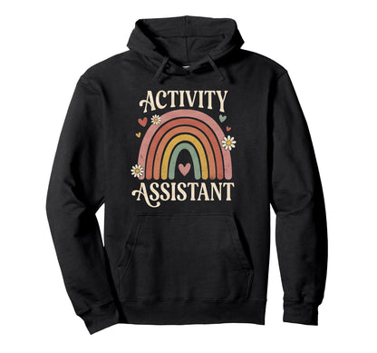 Activity Assistant Rainbow Boho Daisy Hoodie - Novelty Apparel for Adults - T-Shirt, Sweatshirt, Hoodie