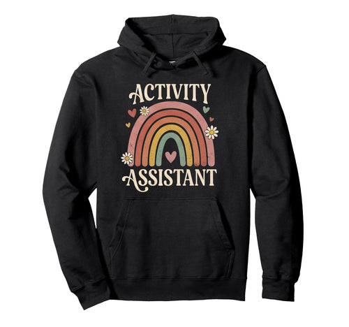 Activity Assistant Rainbow Boho Daisy Hoodie - Novelty Apparel for Adults - T-Shirt, Sweatshirt, Hoodie