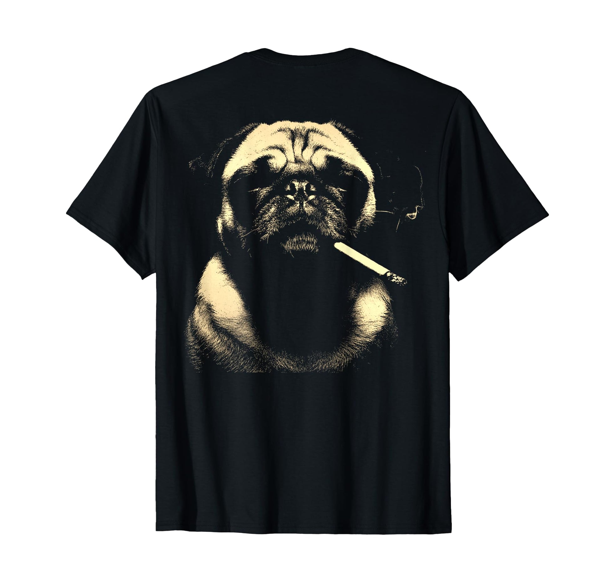 Pug Smoking Cigarette Grunge Meme 90S T-Shirt - Fun Novelty Design Unisex - T-Shirt, Sweatshirt, Hoodie