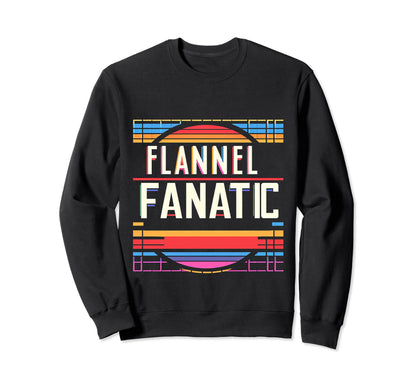 Flannel Fanatic 90S Grunge Icon Sweatshirt - Casual Everyday Wear Unisex - T-Shirt, Sweatshirt, Hoodie