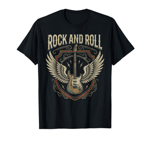 Rock And Roll Electric Guitar Heavy T-Shirt - Streetwear Style Men Women - T-Shirt, Sweatshirt, Hoodie