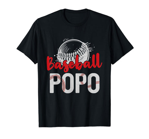 Baseball Popo Fathers Day Dad Grandpa T-Shirt - Minimalist Print Unisex - T-Shirt, Sweatshirt, Hoodie