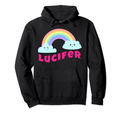 Lucifer Shirts Sarcastic Rainbow Hoodie - Custom Art Print for Adults - T-Shirt, Sweatshirt, Hoodie