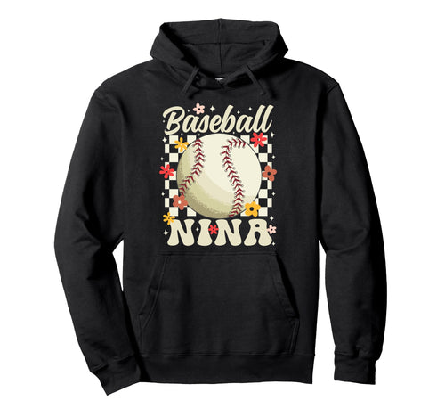 Baseball Nina Groovy Nina Baseball Hoodie - Custom Art Print for Adults - T-Shirt, Sweatshirt, Hoodie