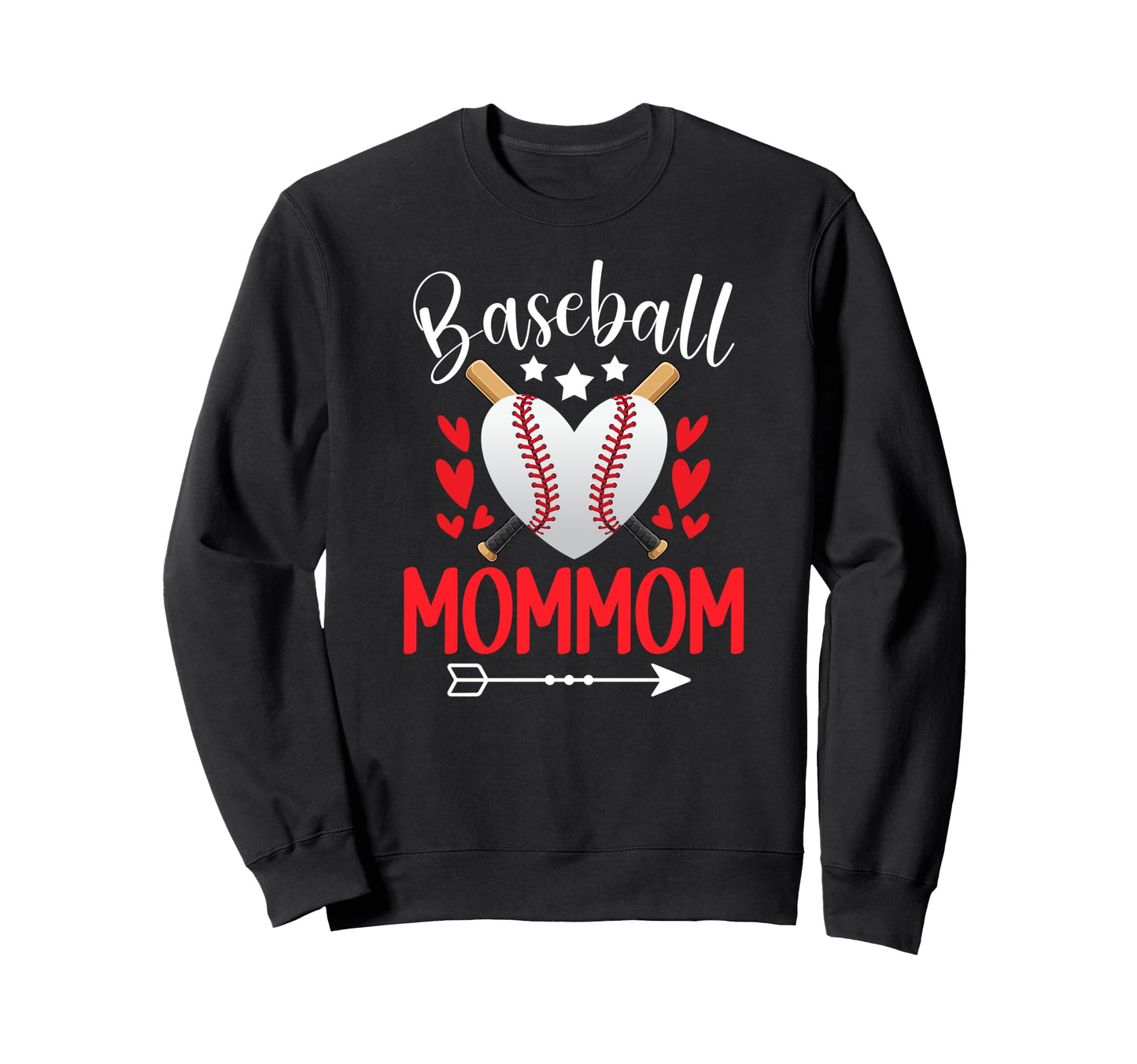 Baseball Mommom Grandma Mommom Sweatshirt - Unique Graphic for Adults - T-Shirt, Sweatshirt, Hoodie