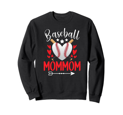 Baseball Mommom Grandma Mommom Sweatshirt - Unique Graphic for Adults - T-Shirt, Sweatshirt, Hoodie