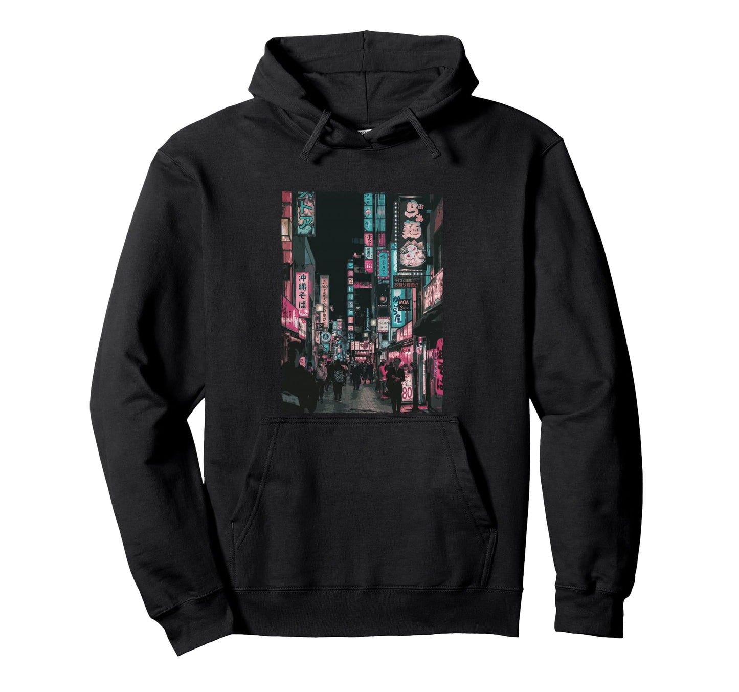 Japanese Vaporwave Japan Street Scene Tokyo Hoodie - Trendy Graphic Unisex - T-Shirt, Sweatshirt, Hoodie