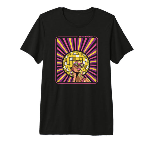 70S Afro Disco Ball Hair Funky Dance T-Shirt - Trendy Graphic for Adults - T-Shirt, Sweatshirt, Hoodie
