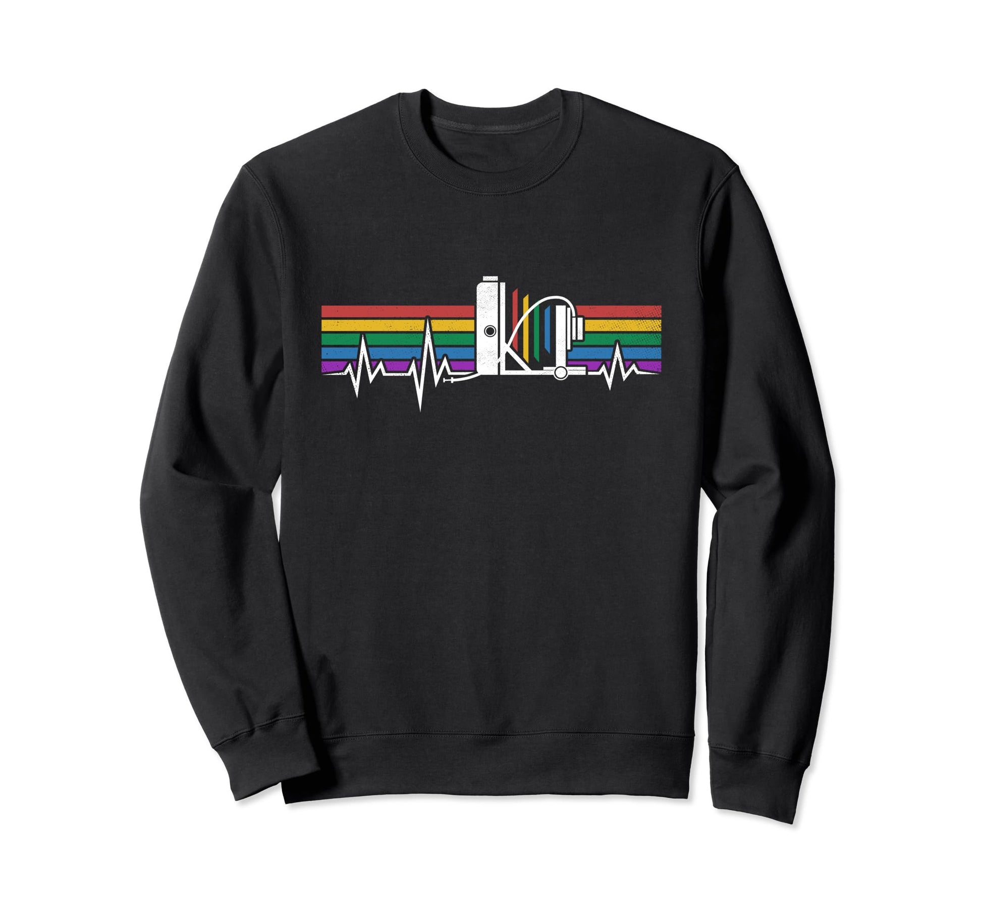 Large Format Field Camera Heartbeat Sweatshirt - Trendy Graphic for Adults - T-Shirt, Sweatshirt, Hoodie