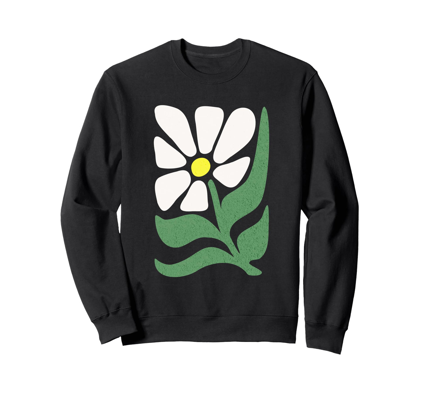 Boho Daisy Flower Abstract Hippie Sweatshirt - Minimalist Print for Adults - T-Shirt, Sweatshirt, Hoodie