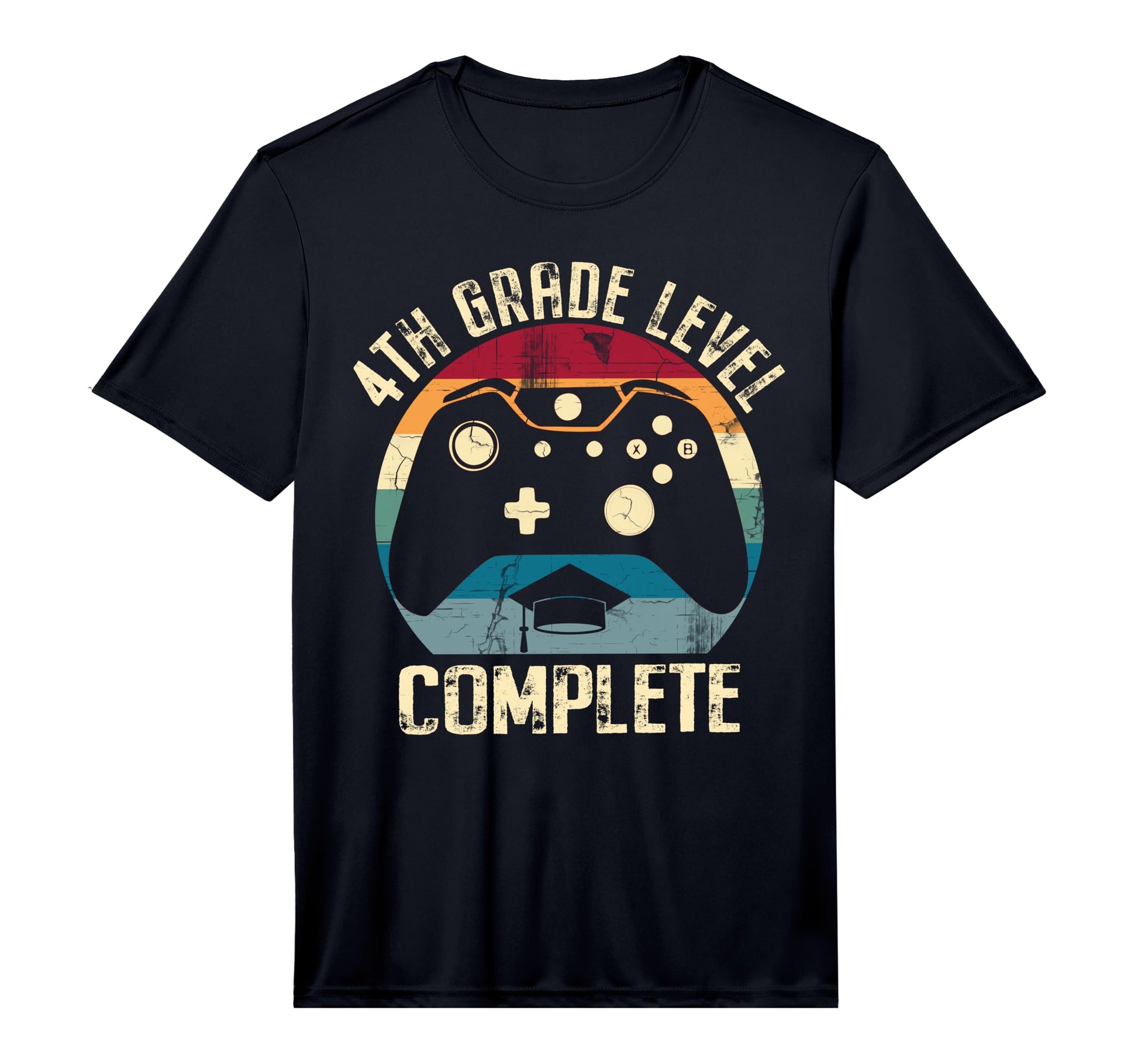 4Th Grade Level Complete Gamer Graduation T-Shirt - Graphic Print Unisex - T-Shirt, Sweatshirt, Hoodie