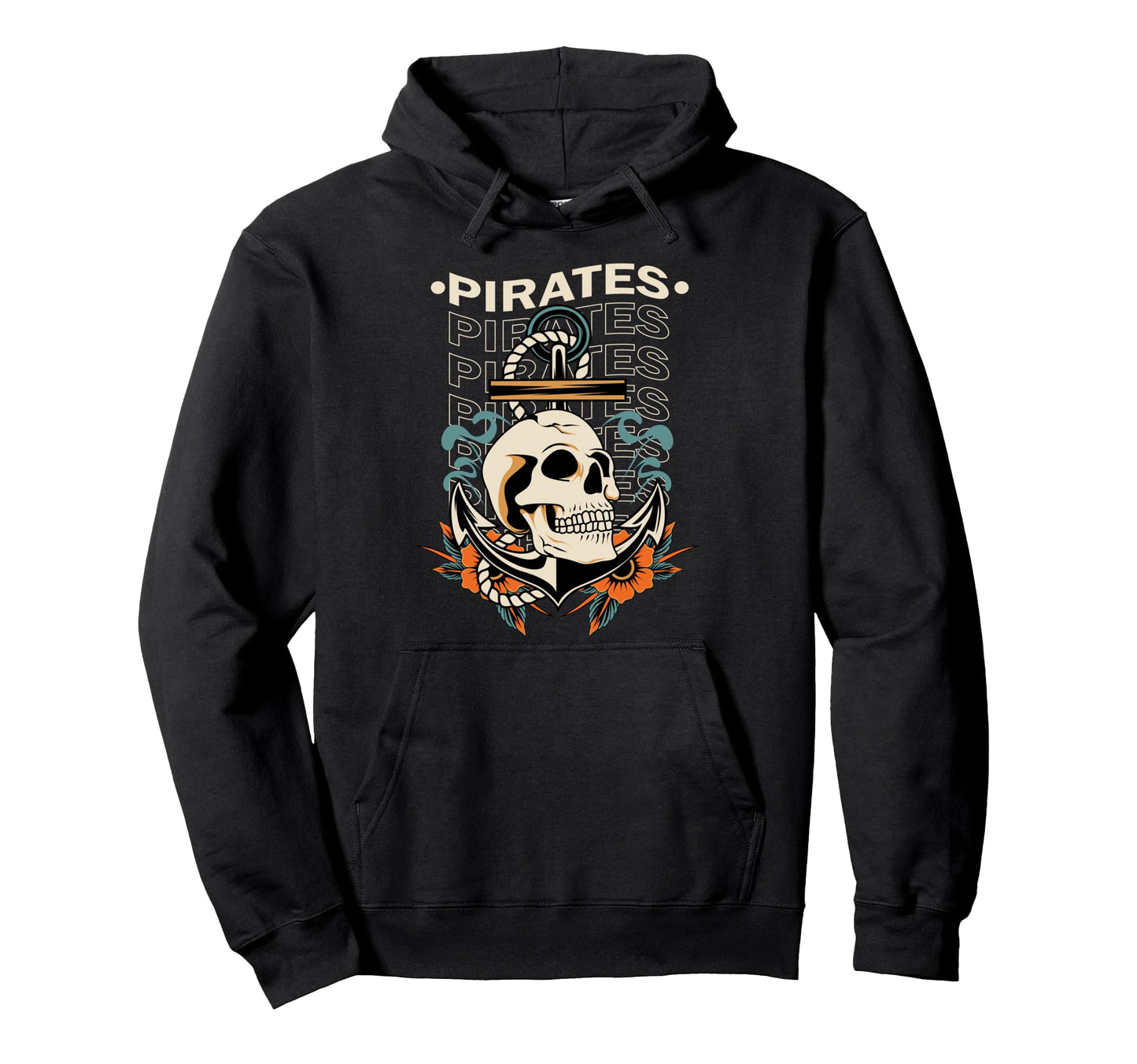 Pirates Skull Aesthetic Edgy Hoodie - Casual Everyday Wear Unisex - T-Shirt, Sweatshirt, Hoodie