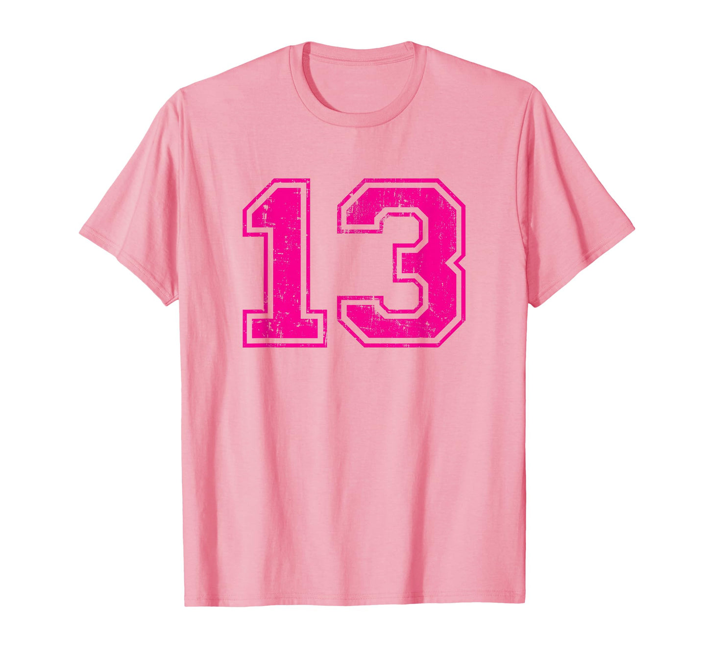Number 13 Varsity Distressed Sport T-Shirt - Aesthetic Graphic for Adults - T-Shirt, Sweatshirt, Hoodie