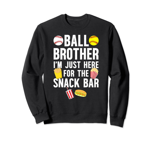 Ball Brother Snack Bar Baseball Sweatshirt - Minimalist Print Men Women - T-Shirt, Sweatshirt, Hoodie