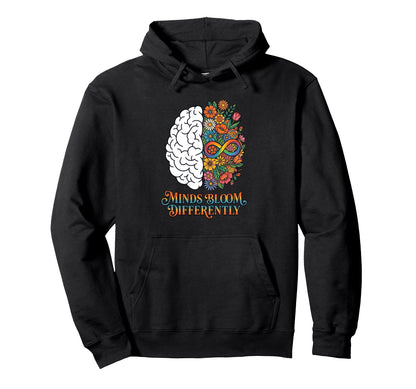 Autism Acceptance Minds Bloom Hoodie - Minimalist Print Men Women - T-Shirt, Sweatshirt, Hoodie