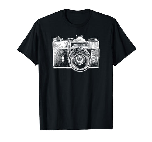 Trendy Camera Sketch T-Shirt - Fun Novelty Design Unisex - T-Shirt, Sweatshirt, Hoodie