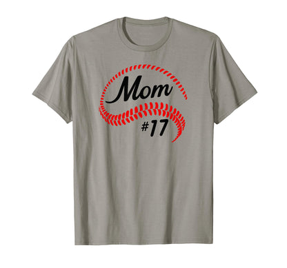 Baseball Softball 17 Baseball Mom T-Shirt - Trendy Graphic Men Women - T-Shirt, Sweatshirt, Hoodie