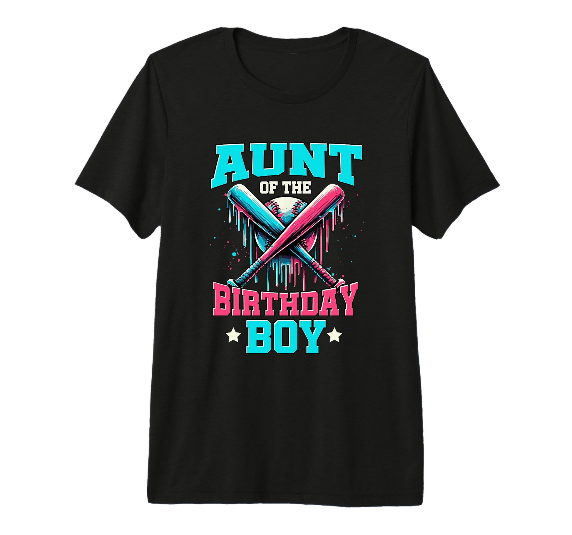 Aunt Birthday Baseball Ice Cream T-Shirt - Graphic Print Men Women - T-Shirt, Sweatshirt, Hoodie
