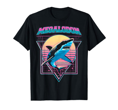 Megalodon Shark Ocean Vaporwave T-Shirt - Graphic Print for Adults - T-Shirt, Sweatshirt, Hoodie
