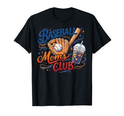 Baseball Moms Club Iced Coffee Glove T-Shirt - Streetwear Style Men Women - T-Shirt, Sweatshirt, Hoodie
