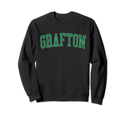 Grafton Wi Distressed Green Varsity Sweatshirt - Novelty Apparel for Adults - T-Shirt, Sweatshirt, Hoodie