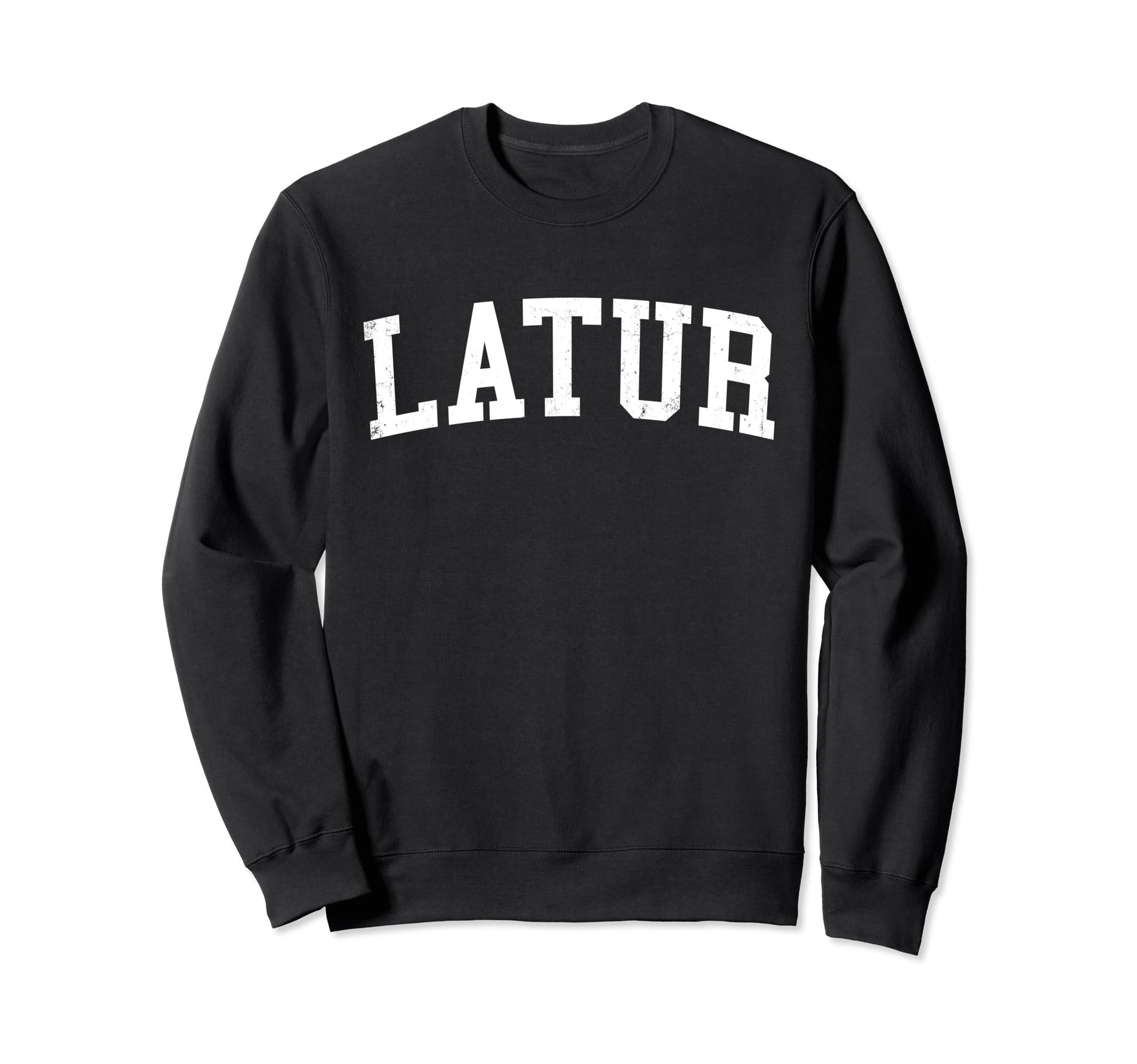Latur India Distressed White Varsity Sweatshirt - Fun Novelty Design Unisex - T-Shirt, Sweatshirt, Hoodie