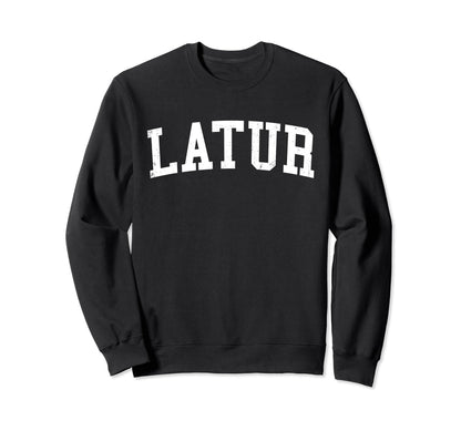 Latur India Distressed White Varsity Sweatshirt - Fun Novelty Design Unisex - T-Shirt, Sweatshirt, Hoodie