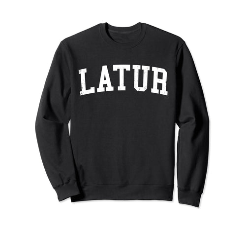Latur India Distressed White Varsity Sweatshirt - Fun Novelty Design Unisex - T-Shirt, Sweatshirt, Hoodie