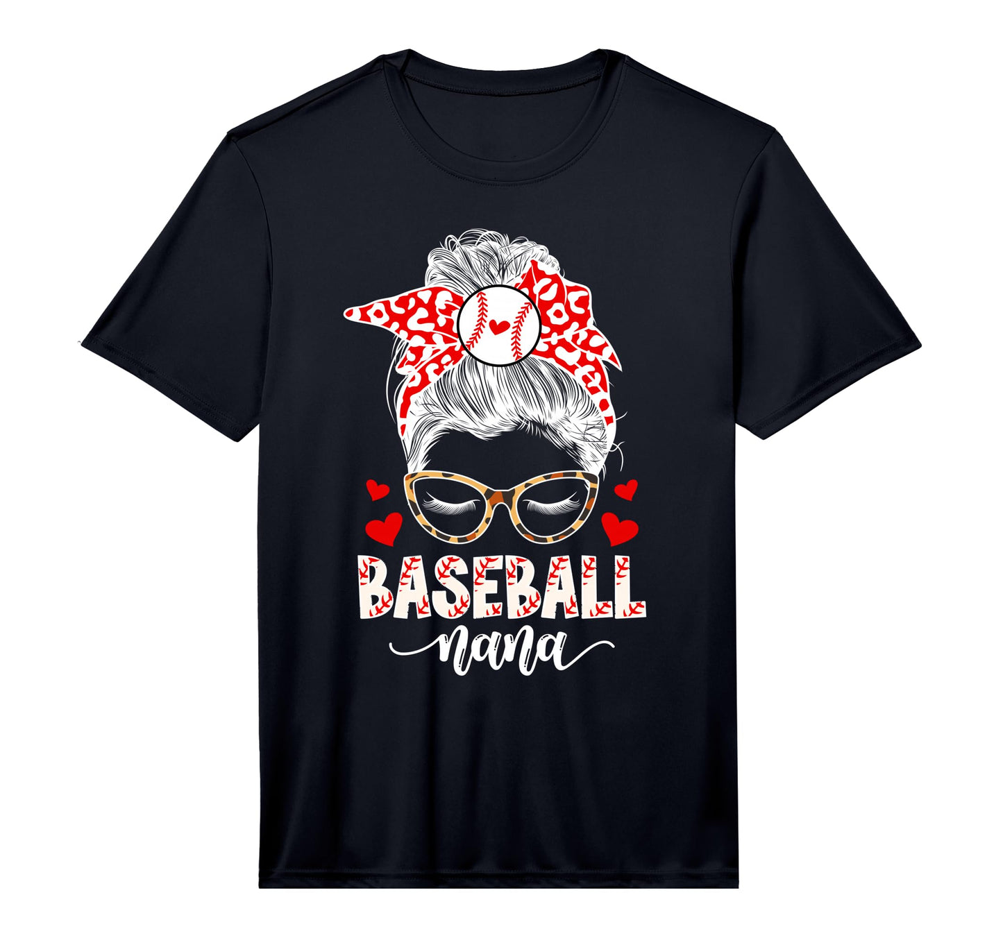 Mens Baseball Nana Messy Bun Nana T-Shirt - Streetwear Style Men Women - T-Shirt, Sweatshirt, Hoodie