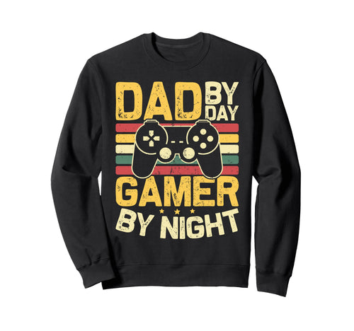 Best Dad Gamer Funny Fathers Day Proud Sweatshirt - Graphic Print Unisex - T-Shirt, Sweatshirt, Hoodie
