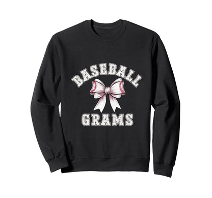 Coquette Baseball Grams Bow Game Sweatshirt - Casual Everyday Wear Unisex - T-Shirt, Sweatshirt, Hoodie
