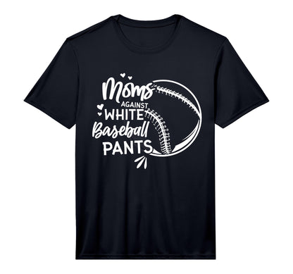 Mens Moms Against White Baseball T-Shirt - Minimalist Print Men Women - T-Shirt, Sweatshirt, Hoodie