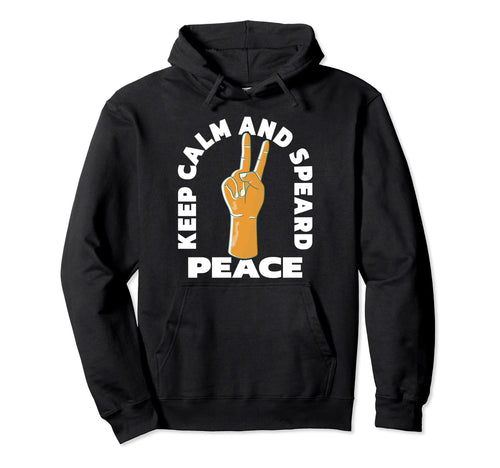 Keep Calm And Spread Peace Love Hoodie - Custom Art Print for Adults - T-Shirt, Sweatshirt, Hoodie