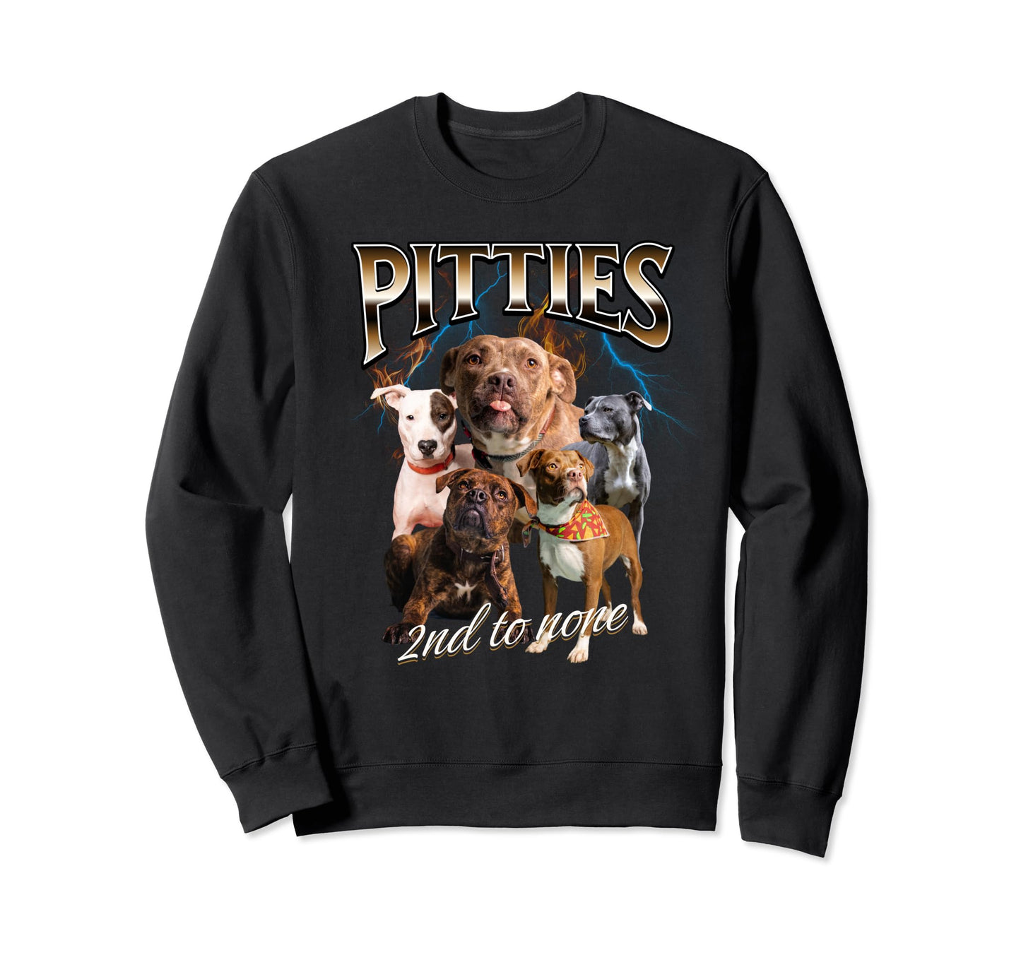 Pit Bull Lovers 90S Grunge Pittie Sweatshirt - Novelty Apparel Men Women - T-Shirt, Sweatshirt, Hoodie