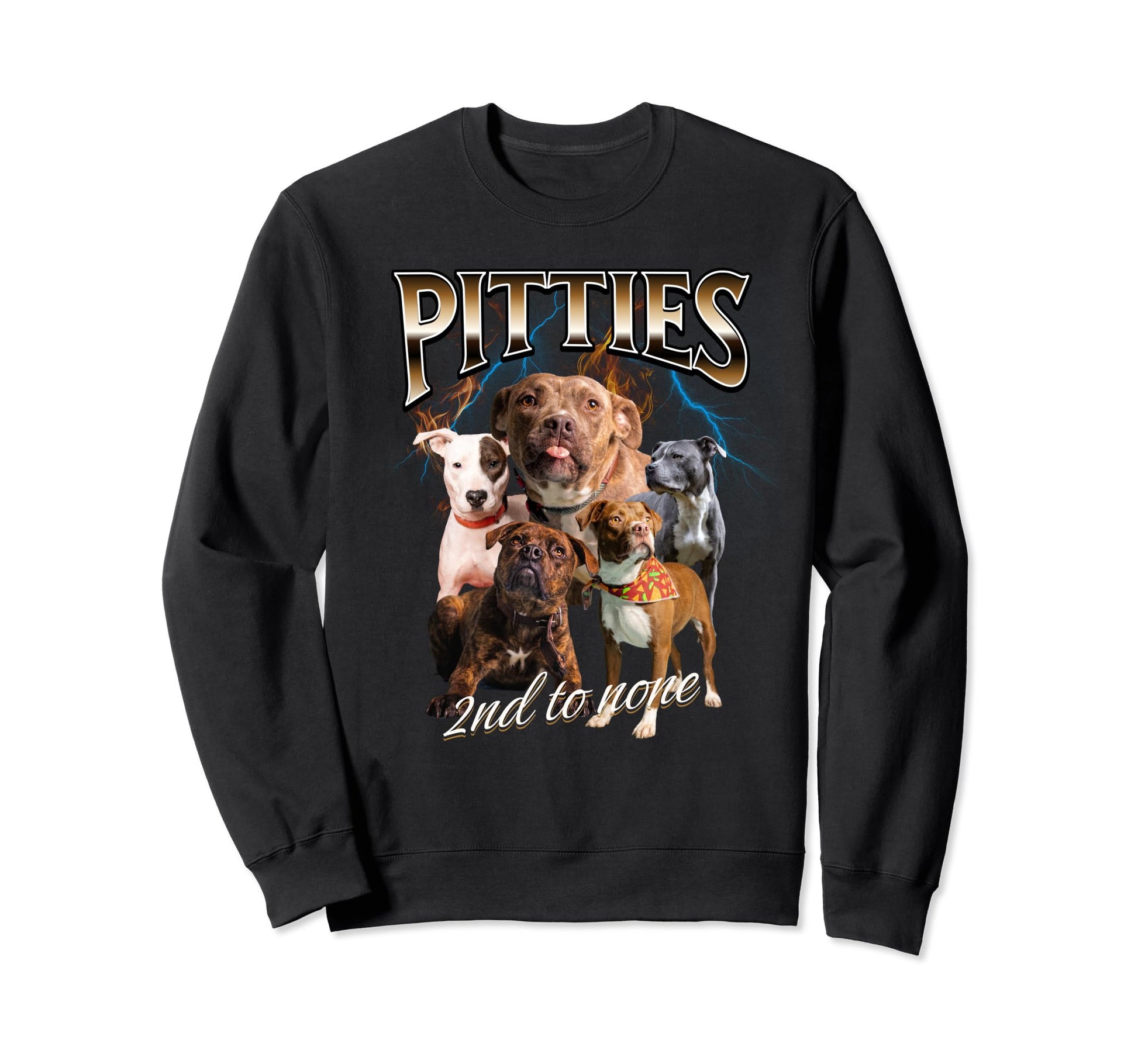 Pit Bull Lovers 90S Grunge Pittie Sweatshirt - Novelty Apparel Men Women - T-Shirt, Sweatshirt, Hoodie
