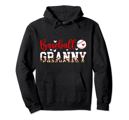 Baseball Granny Leopard Grandma Granny Hoodie - Minimalist Print Unisex - T-Shirt, Sweatshirt, Hoodie