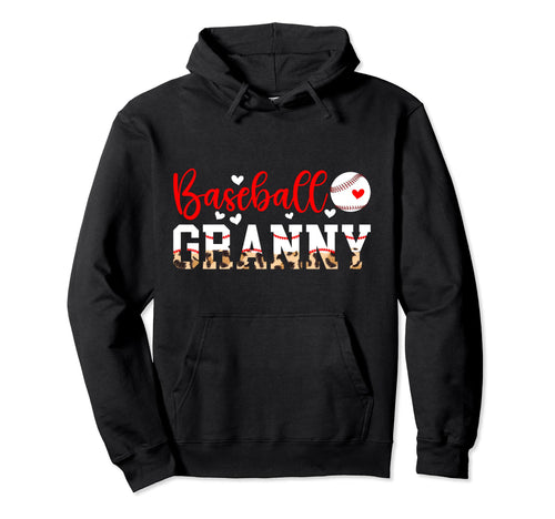 Baseball Granny Leopard Grandma Granny Hoodie - Minimalist Print Unisex - T-Shirt, Sweatshirt, Hoodie