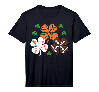 St Patricks Day Shamrock Basketball T-Shirt - Unique Graphic for Adults - T-Shirt, Sweatshirt, Hoodie