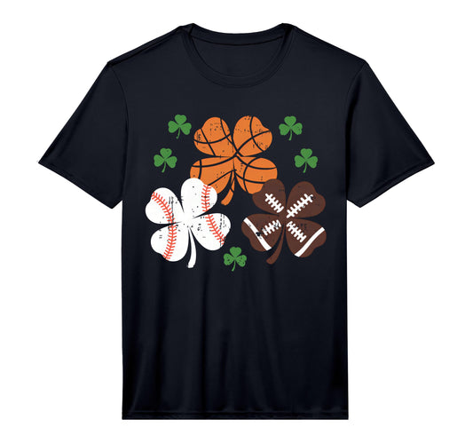 St Patricks Day Shamrock Basketball T-Shirt - Unique Graphic for Adults - T-Shirt, Sweatshirt, Hoodie