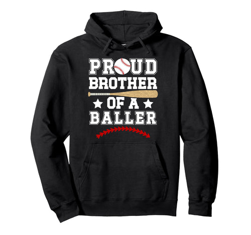 Brother Baller Baseball Brother Hoodie - Novelty Apparel for Adults - T-Shirt, Sweatshirt, Hoodie